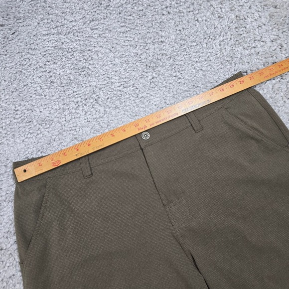 Prana Mens Green Flat Front Shorts Size 40 Outdoor Hiking Casual Travel - Picture 6 of 11